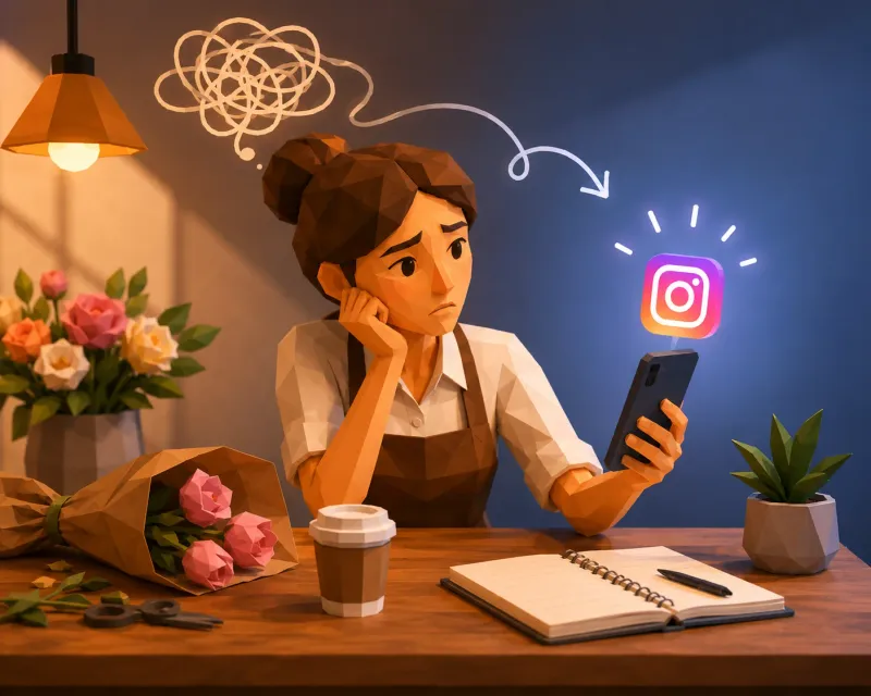 Social media burnout isn't a motivation problem. Here's the structural reason why Instagram feels like a second job for small business owners — and what actually fixes it.