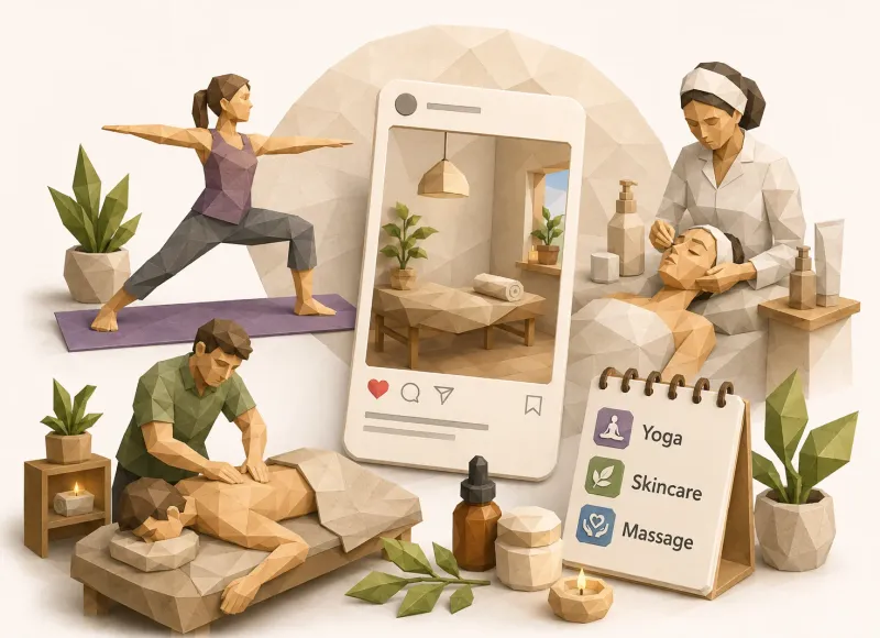 A practical Instagram content plan for yoga teachers, skincare businesses, and massage therapists, with useful ideas that build trust without making medical claims.