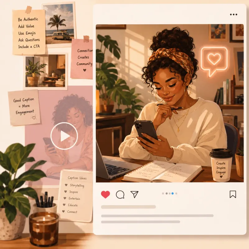 A simple, practical guide to writing Instagram captions for small businesses — with before/after examples and the structure that actually gets people to read and respond.